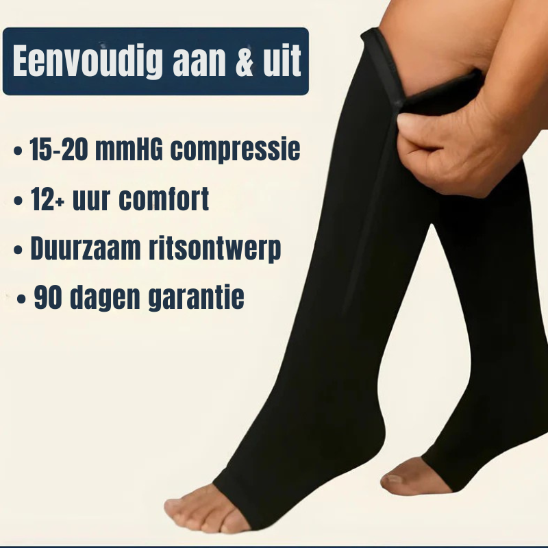 Compressie sokken - Verlichting zonder worstelen bij het aantrekken