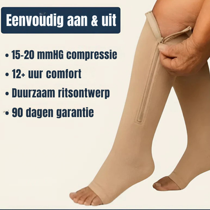Compressie sokken - Verlichting zonder worstelen bij het aantrekken
