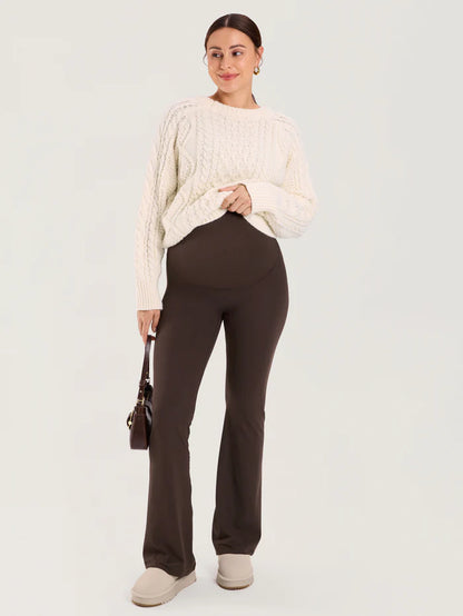 Zwangerschapslegging met wijde pijpen - Stijlvol en elegant tijdens je zwangerschap